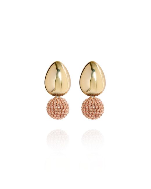 Saule Label Metallic Rose Tulia Glam Earrings