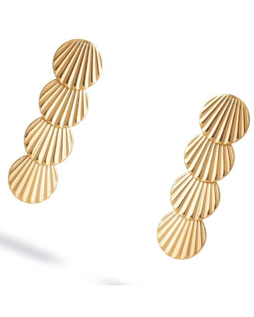 Ebru Jewelry Metallic Sun Kissed Seashell Energy Earrings
