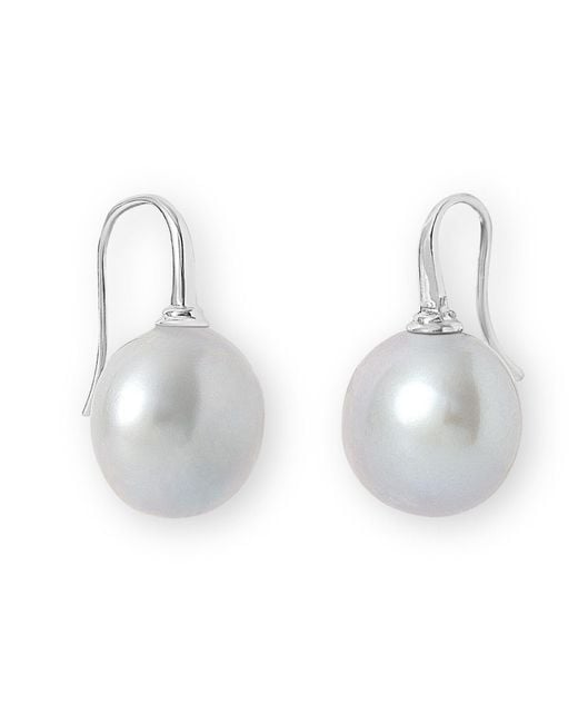 Pearls of the Orient Online White Gratia Large Cultured Freshwater Pearl Drop Earrings On