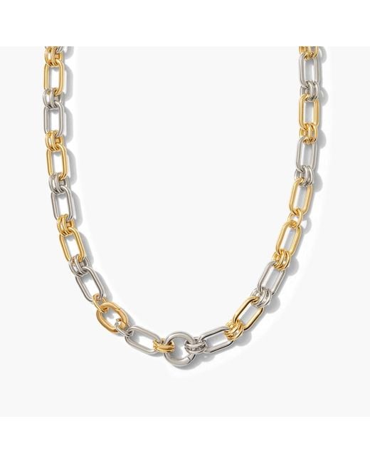 Alexie of Athens Metallic Two-Tone Charm Chain Necklace