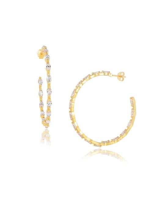 Moon London Metallic Epic Sparkling Large Vermeil Hoops