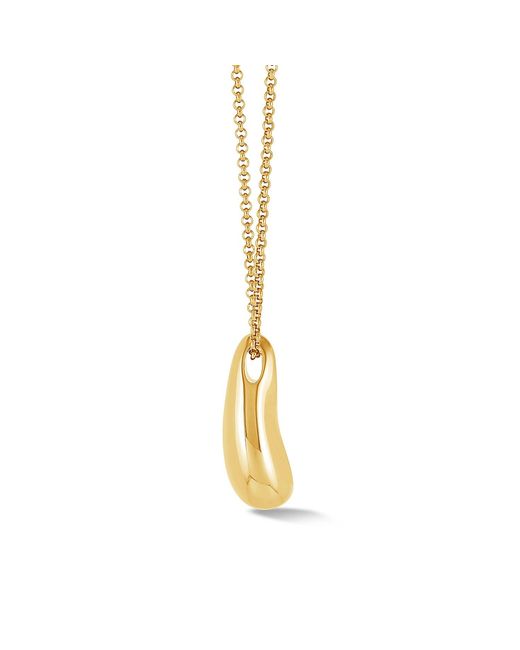 Dower & Hall Metallic Large Pebble Droplet Pendant