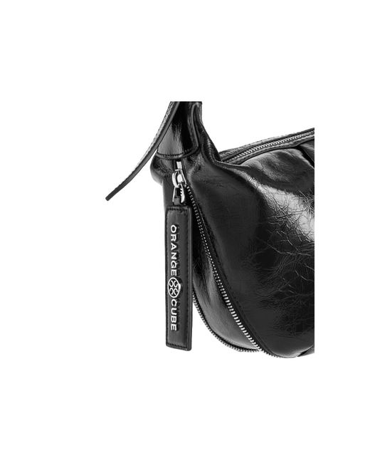 Orange Cube Black Metropolitan Hobo Bag