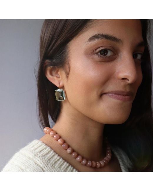 Hye Jane Jewelry Blue Large Gemma Quartz Earrings
