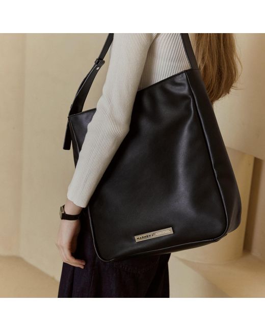 MARHEN.J Black Roxy Vegan Leather Square Shoulder Bag