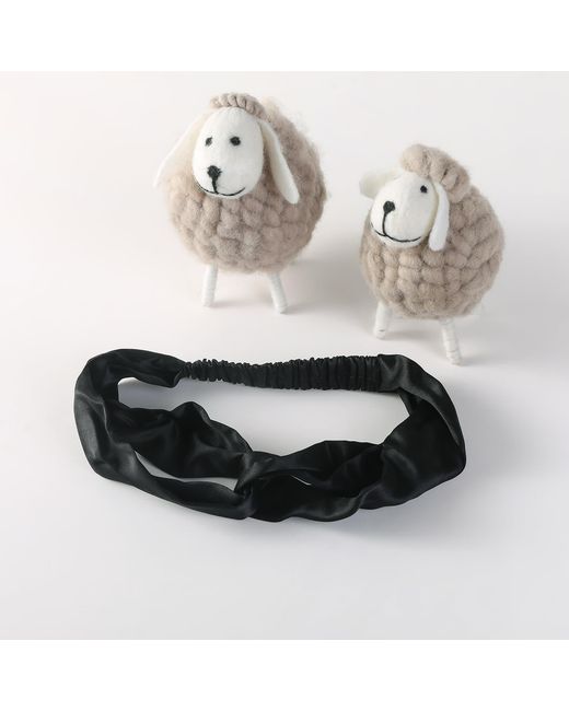 Soft Strokes Silk Black Pure Mulberry Silk Turban Style Headband