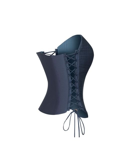 Elsava Blue Dark Draping Corset