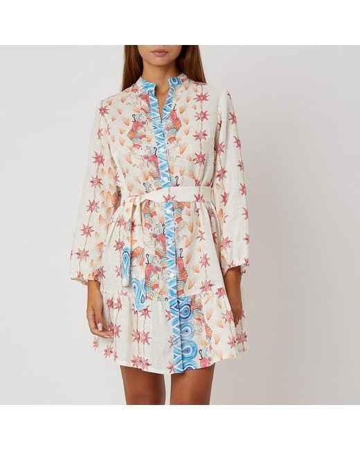 Casa Atelier by Ferdinando Fusco Blue Crete Frou Frou Shirt