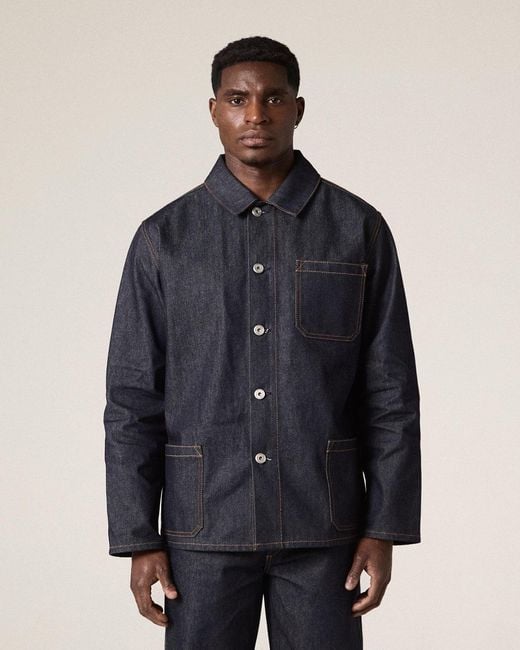 Uskees Blue Overshirt for men