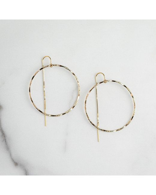 Heather Hawkins Jewelry Metallic Extra Large Filigree Hoop Threaders