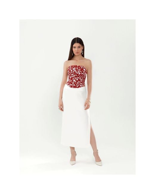 Elsava Red Velvet Flame Corset