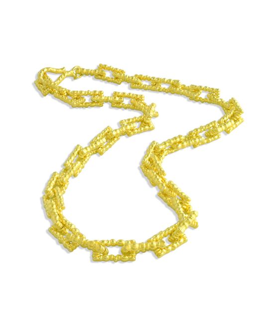 Arvino Yellow Chunky Dotted Link Chain Necklace