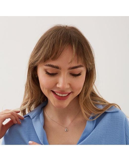 Spero London Metallic Dripping Molten Natural Textured Sterling Authentic Pendant Necklace