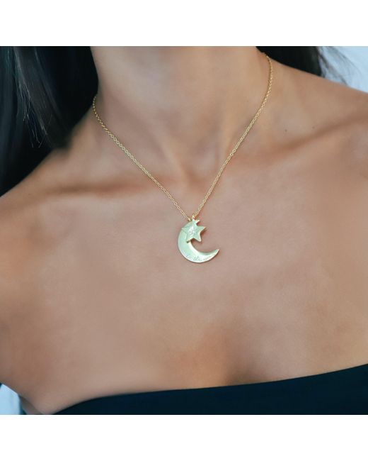 Luna Charles Metallic Cherish To The Moon & Back Necklace