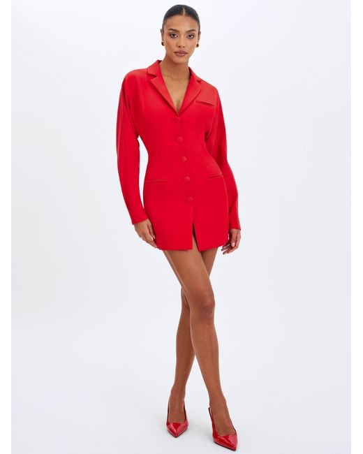 Miss Circle New York Red Blythe Cherry Batwing Blazer Mini Dress