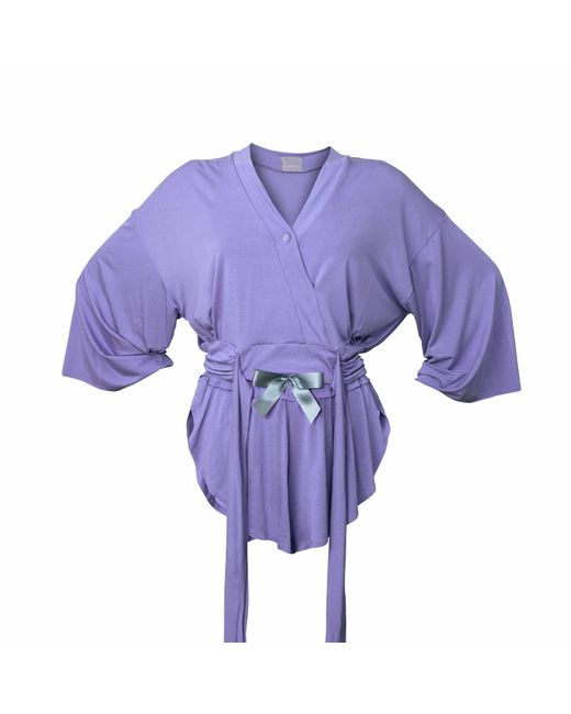 Loreen Label Purple Wrap Top & Butterfly Shorts