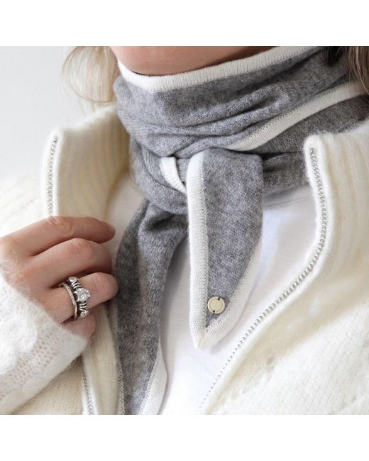 tirillm Gray Ayla Small Neck Scarf