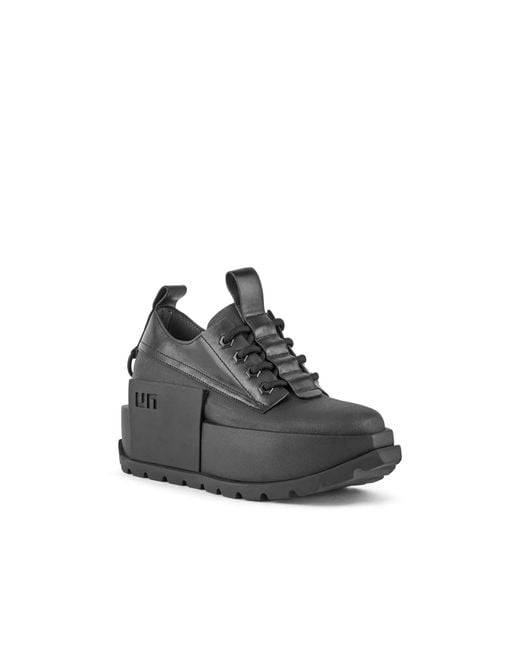 United Nude Black Vegetan Leather Derby Lace-Up Shoes
