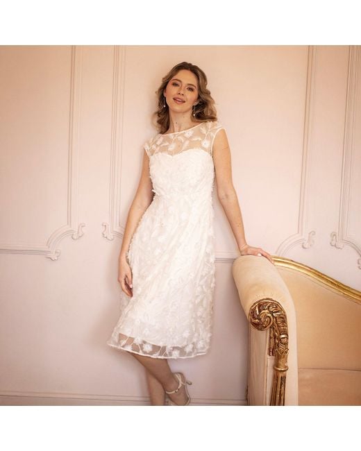 Alie Street London White Melody Midi Lace Wedding Dress