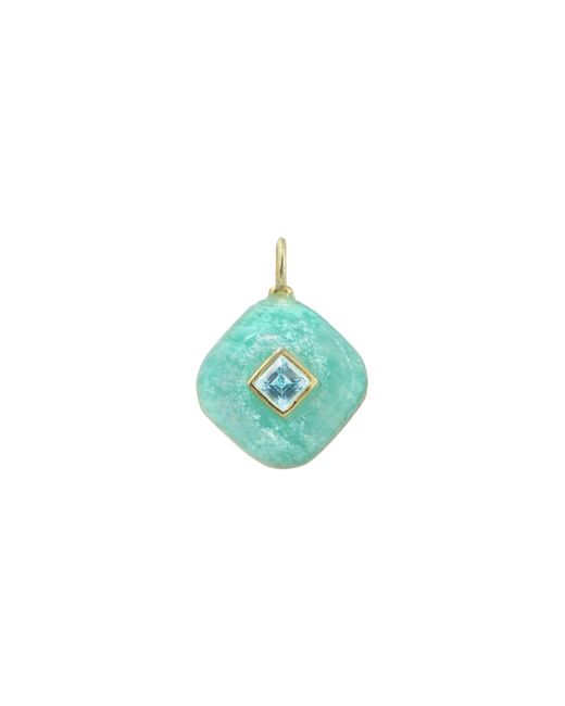 KAMARIA Green Amazonite Gemstone Pendant With Topaz