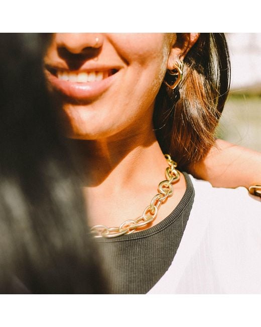 Lala Salama Metallic Imani Diamond Hoops