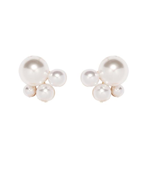 The Pink Reef White Pearl Studs