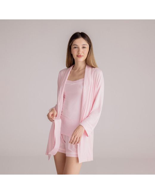 Reve Sleepwear Pink Tencel Robe