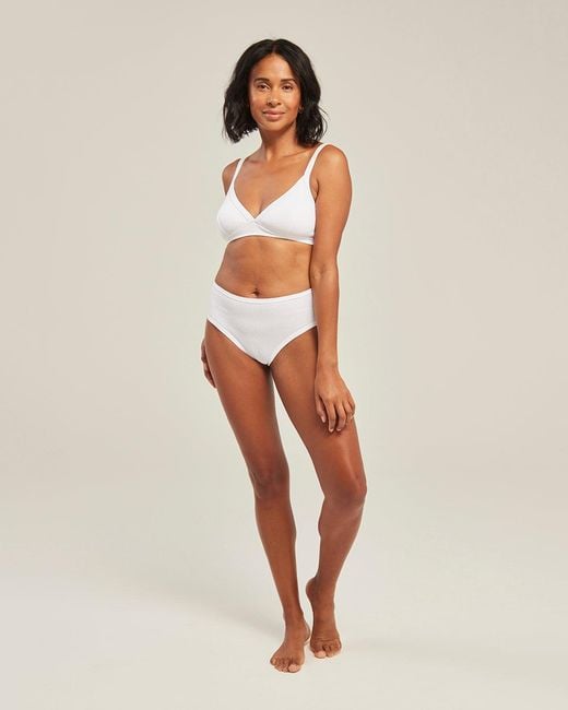 Nudea White The Organic Cotton Midi Brief Three Pack
