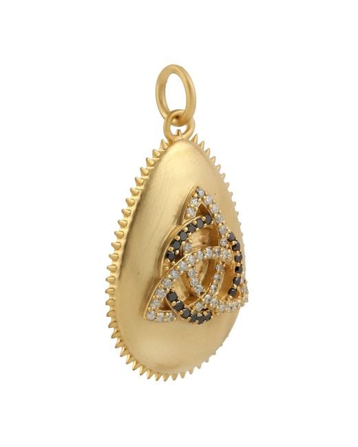 Artisan Metallic Diamond Triangle Pendant