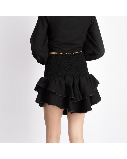 Ilvi Black Melena Crop Blouse & Skirt Set