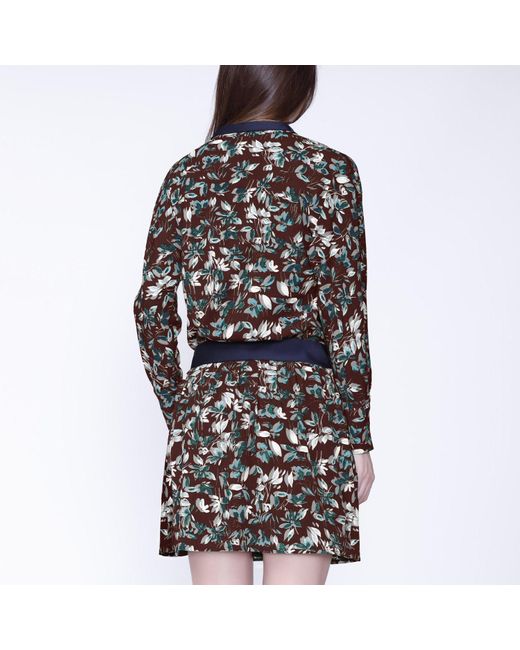 Smart and Joy Multicolor Leaves Print Tunic Dress