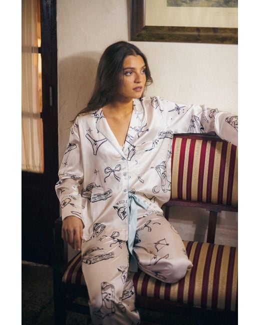 Wild Lovers White Tia Pjyama Trousers