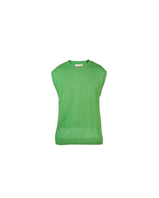 La Granni Green La G Knit Vest for men