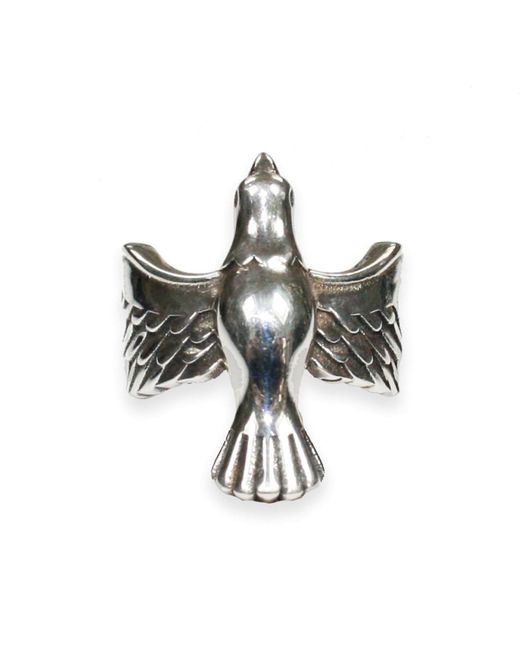 Serge Denimes Metallic Silver Dove Ring for men