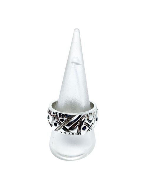 Tg-Jewellery by Tamara Gervasio Green Abstract Ring – Sterling With Sapphires for men