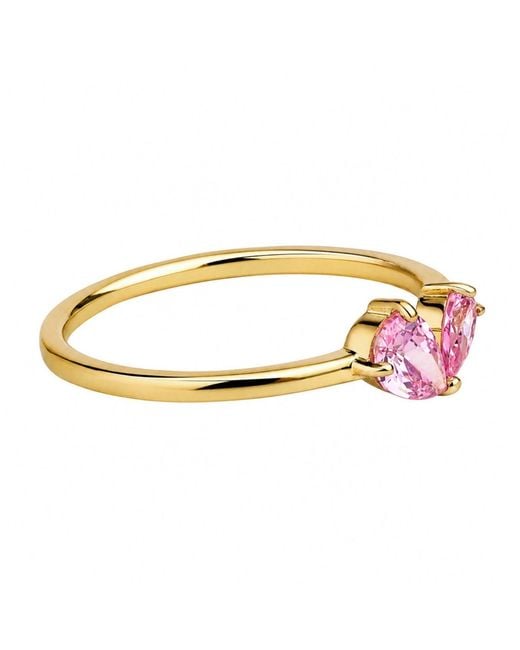 Belinda Jewelz Pink Ruby Heart Toi Et Moi Birthstone Ring