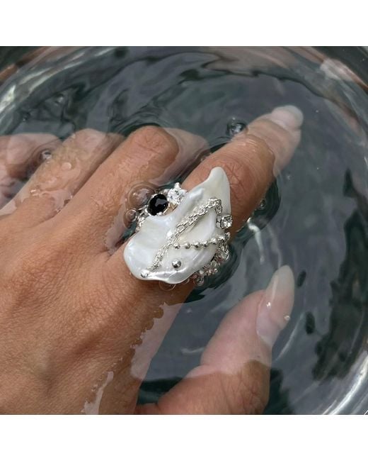 Ormiro White Circe Mother Of Pearl Ring