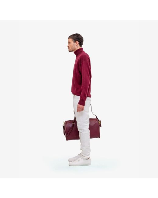 PLACE OF ELMS Purple Barolo Turtleneck Sweater for men