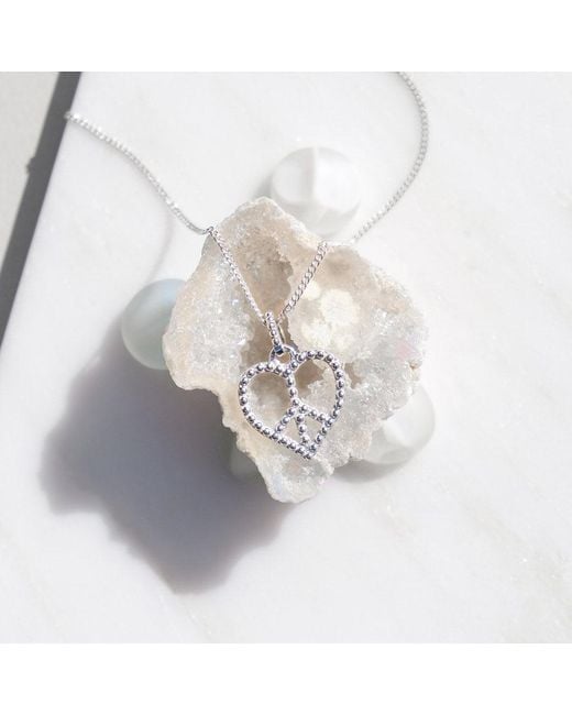 Charlotte's Web Jewellery Metallic Peace Heart Pendant Necklace