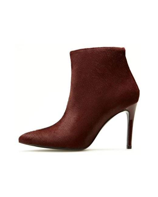 Rosamund Muir London Brown Paulina Duo Texture Burgundy Boots