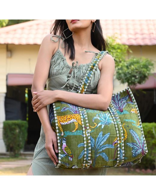 Conscious Yoga Collective Green The Jungle Tote
