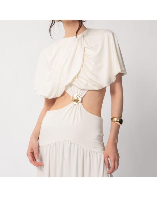 Concepto White Solea Summer Dress With Cape