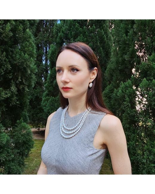 Farra Metallic Baroque Pearls Dangle Earrings