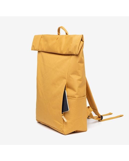 Lefrik Orange Roll Backpack Mustard