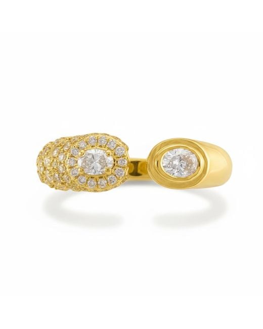 Artisan Metallic 14K Pear Shape Diamond Open Ring