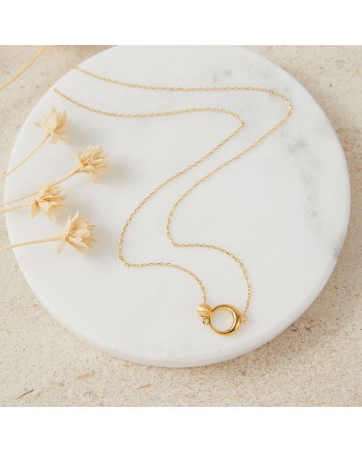Esterah Metallic Open Circle Necklace