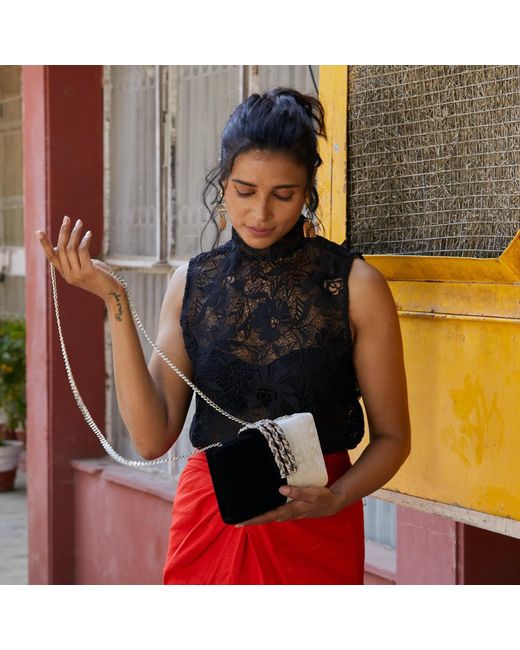 Simitri Black Tuxedo Clutch