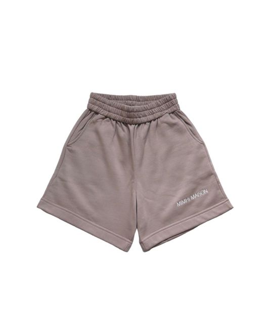 Mimhi Maison Brown Neutrals Nude Cotton Shorts