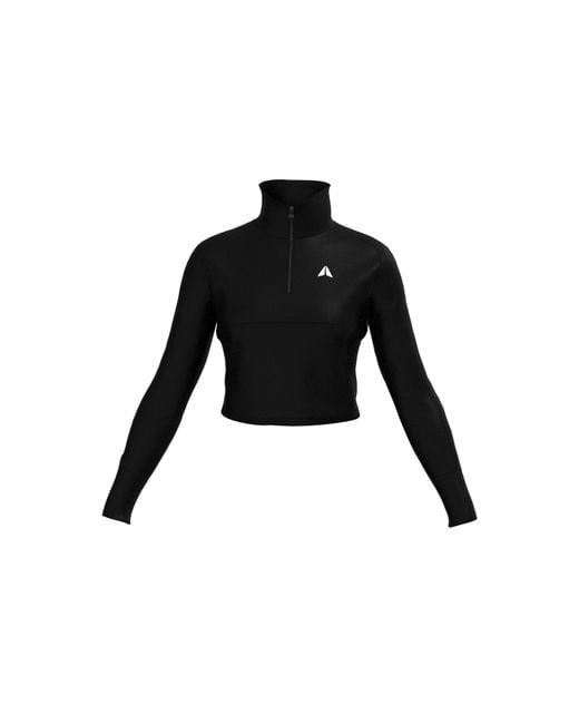 Aora Athletics Black Miho Half Zip Sweater