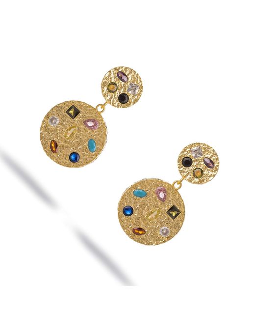 Ebru Jewelry Metallic Celestial Harmony Multi Gemstone Earrings